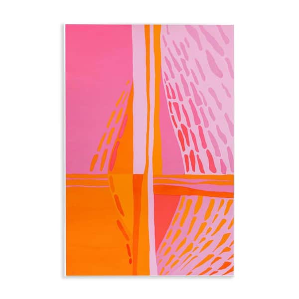 Stupell Industries Centric Orange and Pink by Incado Unframed Abstract Graphic Art Print 15 in. x 10 in.