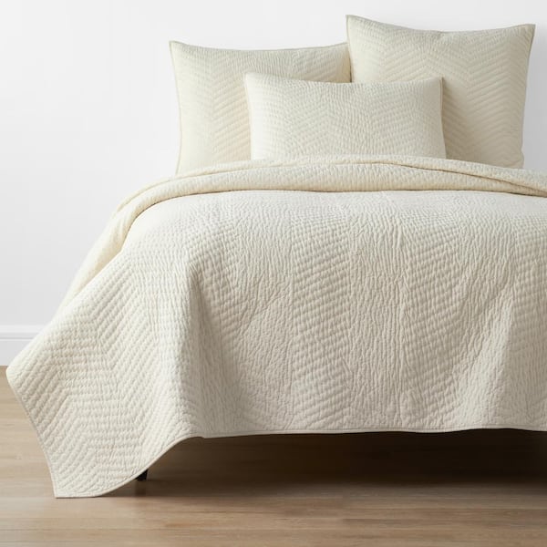 The Company Store Company Cotton Voile Buff Solid King Quilt