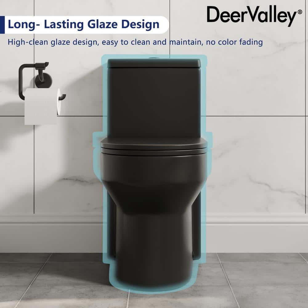 Matte Black Elongated Dual Flush High Efficiency Toilet