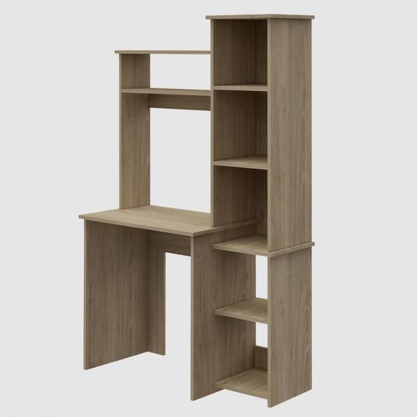 RST Brands Lindon 39 in. W. Desk with Hutch in Oak