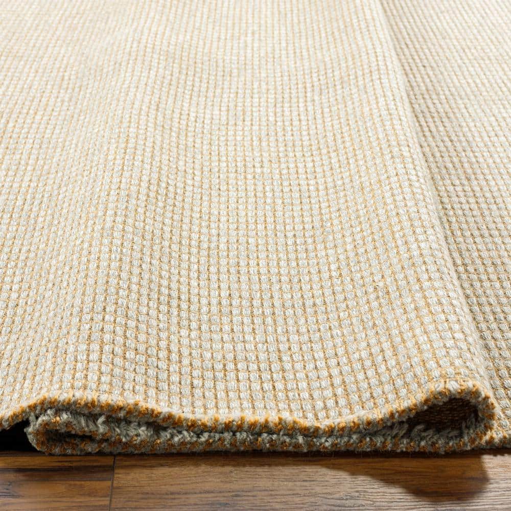 Gray and Natural Jute and Polypropylene Runner Rug, 2'7" x 7'3"