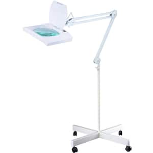 Brightech LightView Pro Magnifying Glass with Stand and Light – Magnifying  Floor Lamp with 6-Wheels on a Sturdy Base for Facials – LED Work Light with