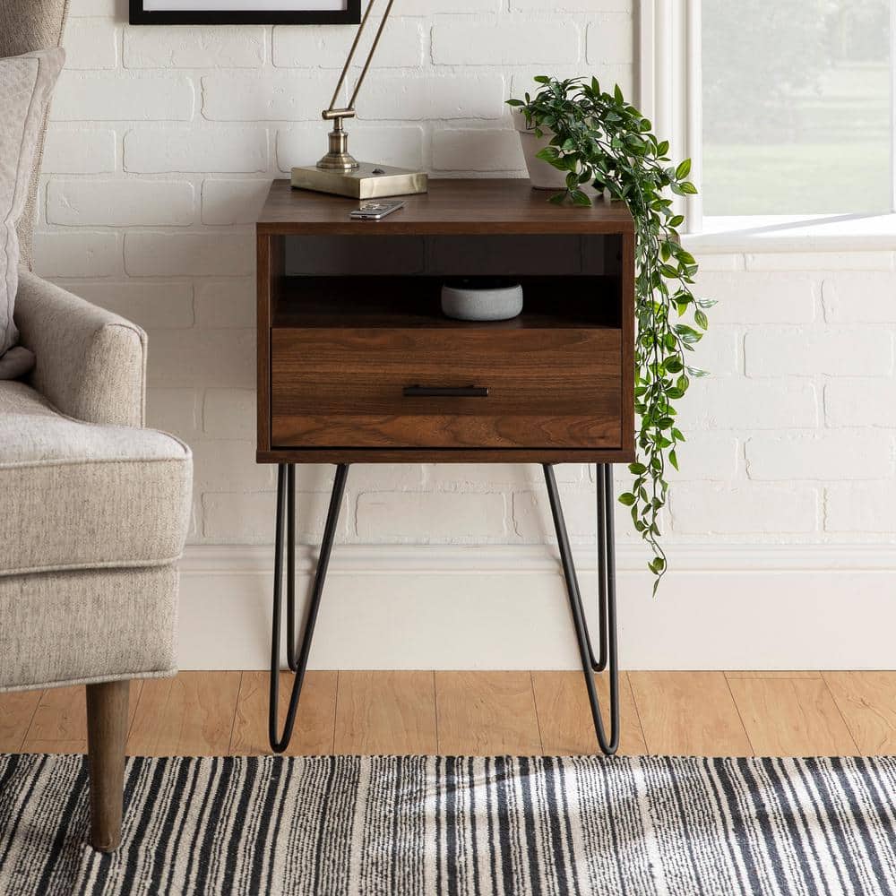 Walker Edison Furniture Company Modern Dark Walnut 1-Drawer