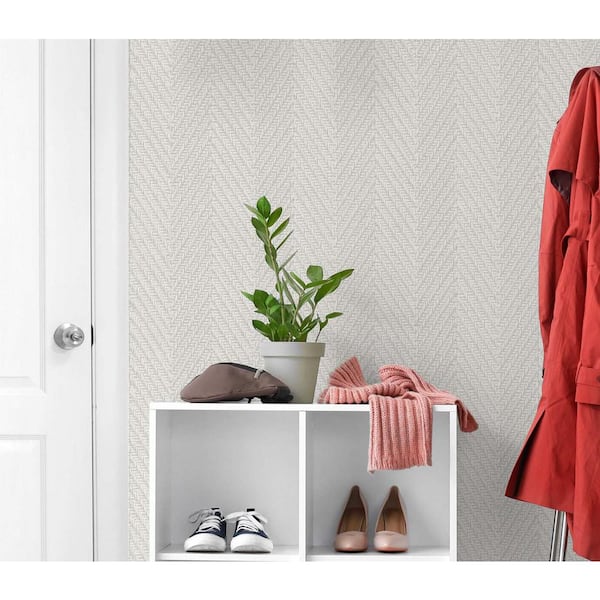 60.75 sq. ft. Tedlar Wool Throw Knit High Performance Vinyl Unpasted Wallpaper Roll