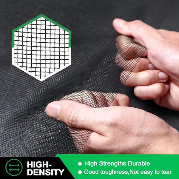 Angel Sar 39 in. x 360 in. Pet Proof Screen Replacement Kit without Tool, Window Mesh Repair Kit for Sliding Screen Door Window