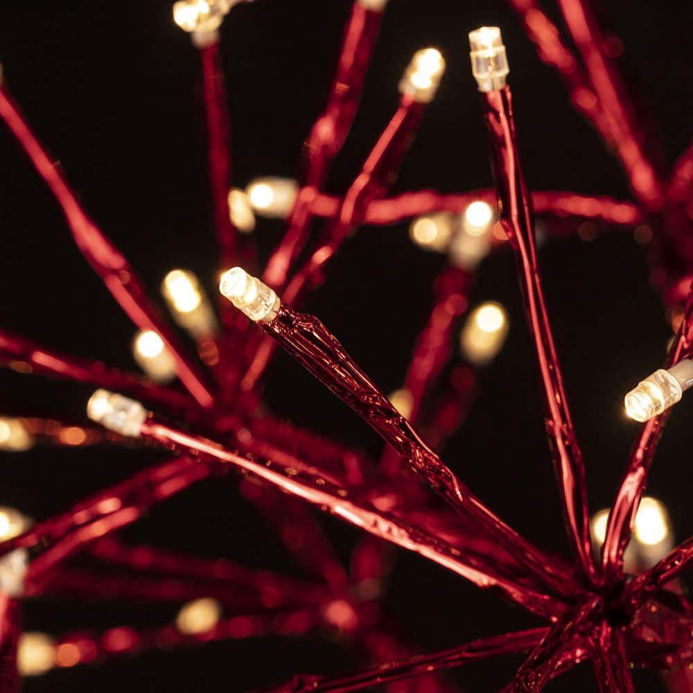 Alpine Red 53" Outdoor Christmas Tree with LED Lights