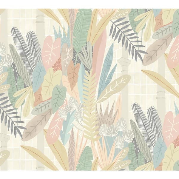 Composed Shapes Marine Green Removable Peel and Stick Vinyl Wallpaper, 28 sq. ft.
