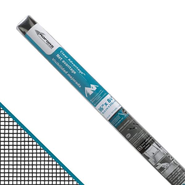 36 in. x 84 in. Charcoal Fiberglass Clear Advantage Screen Roll for Windows and Door