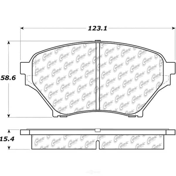 Centric Parts Disc Brake Pad Set 2001-2005 Mazda Miata 1.8L