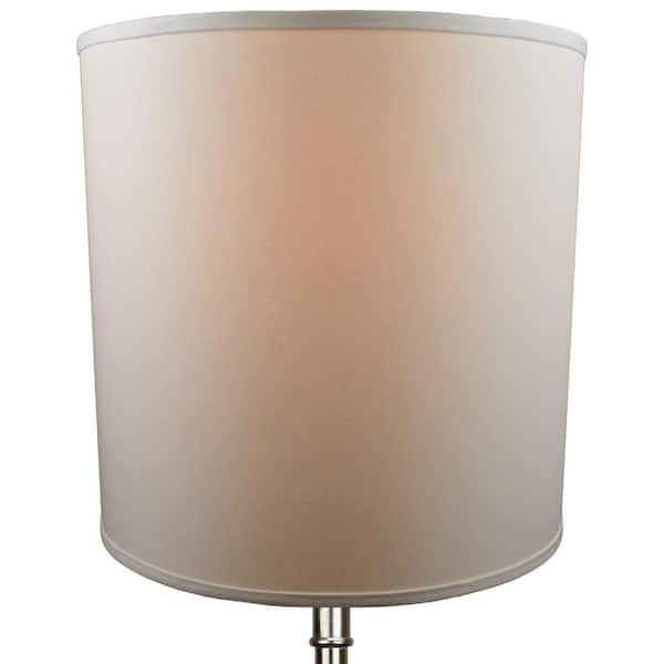 Height Drum Lamp Shade Linen Ivory, 16 Inch High Drum Lamp Shade