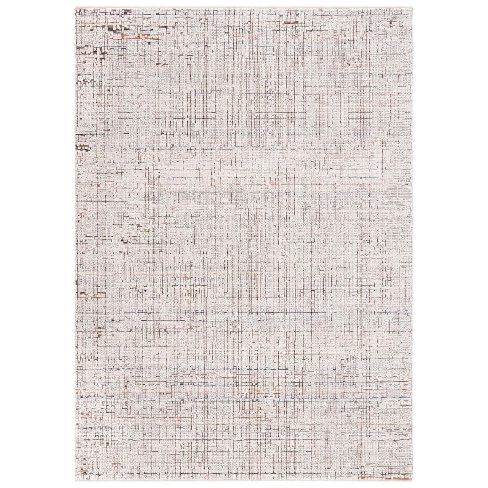 Harlow Rust Rug SAFAVIEH Harlow 4 ft. x 6 ft. Ivory Gray/Rust Crosshatch Distressed ...