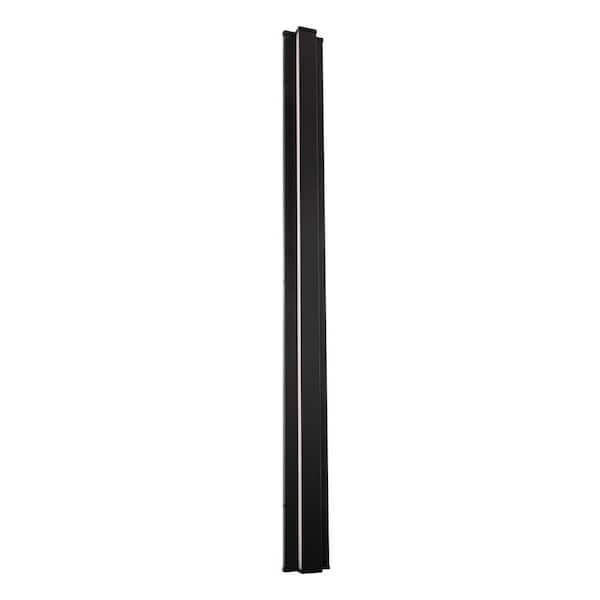 Revels 60 in. Black Indoor/Outdoor Hardwired Wall Rectangular Cylinder Sconce with 3CCT 3000K-3500K-4000K