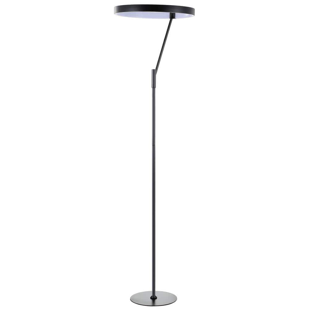 Black Arc Touch LED Metal Floor Lamp