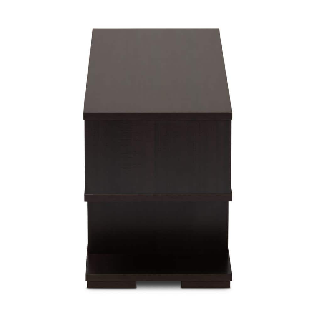 Arne Contemporary Dark Brown Engineered Wood TV Stand