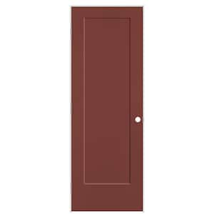 28 in. x 80 in. 1-Panel Lincoln Park Right-Hand Hollow Core Red Bluff Molded Composite Single Prehung Interior Door