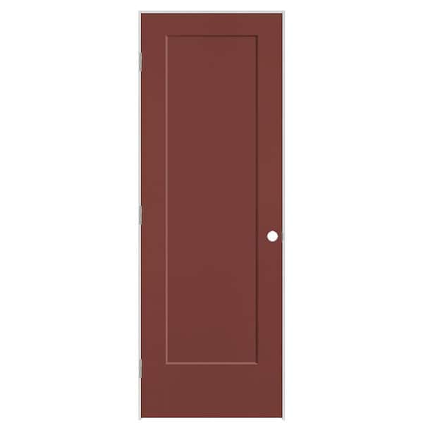 Masonite 28 in. x 80 in. 1-Panel Lincoln Park Right-Hand Hollow Core Red Bluff Molded Composite Single Prehung Interior Door