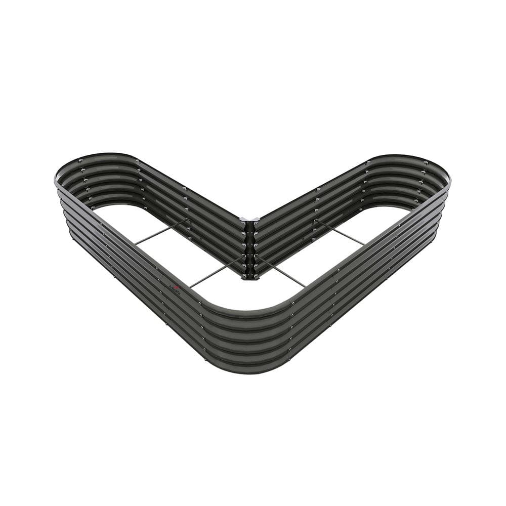 81 in. x 81 in. x 18 in. Metal Heart-Shaped Outdoor Galvanized Raised Garde
