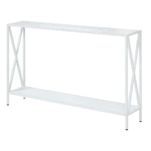 Tucson 47.25 in. (L) White 29 in.(H) Rectangle Particle Board Console Table with Metal Frame