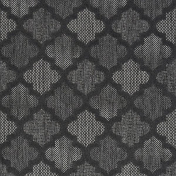 Charcoal 5 ft. x 7 ft. Woven Polypropylene; Polyester Indoor/Outdoor Area Rug