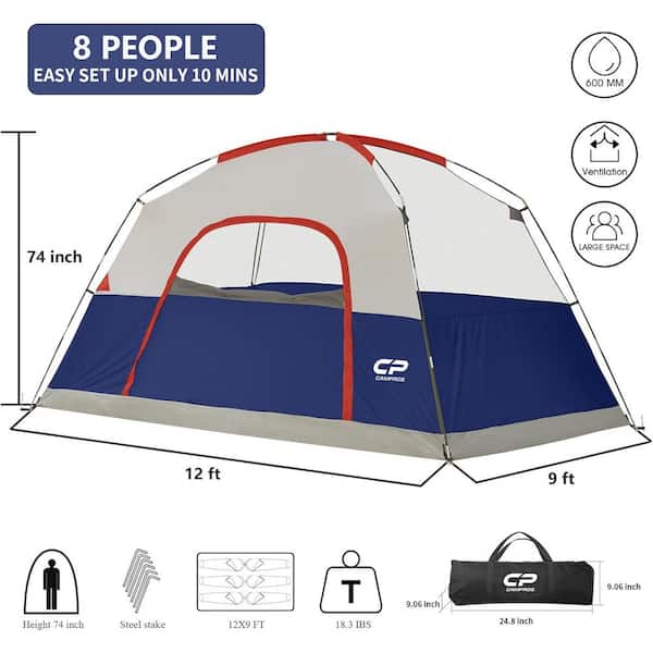 12 Person Extra Large Straight Wall Cabin Tent - 16' x 11' - Tents &  Camping Shelters, Facebook Marketplace