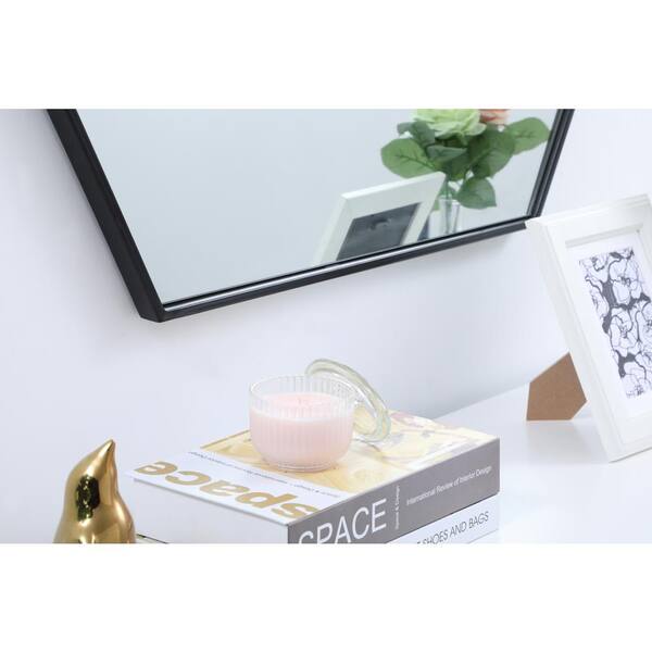ブラックホワイト 和美様 Black 41 in. W x 35 in. H Hexagon Vanity Mirror WM9082Black