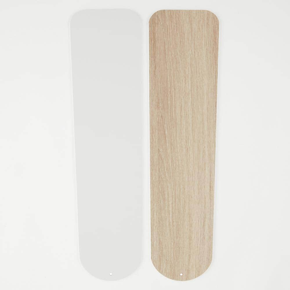 52 in. White/Oak Reversible Indoor/Outdoor Reversible Replacement Fan Blade