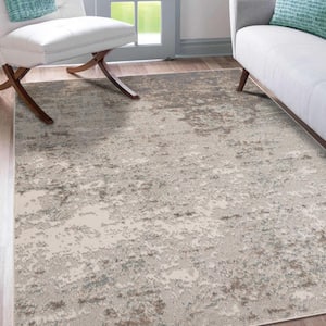 Alpine 7 ft. X 9 ft. Gray Abstract Area Rug