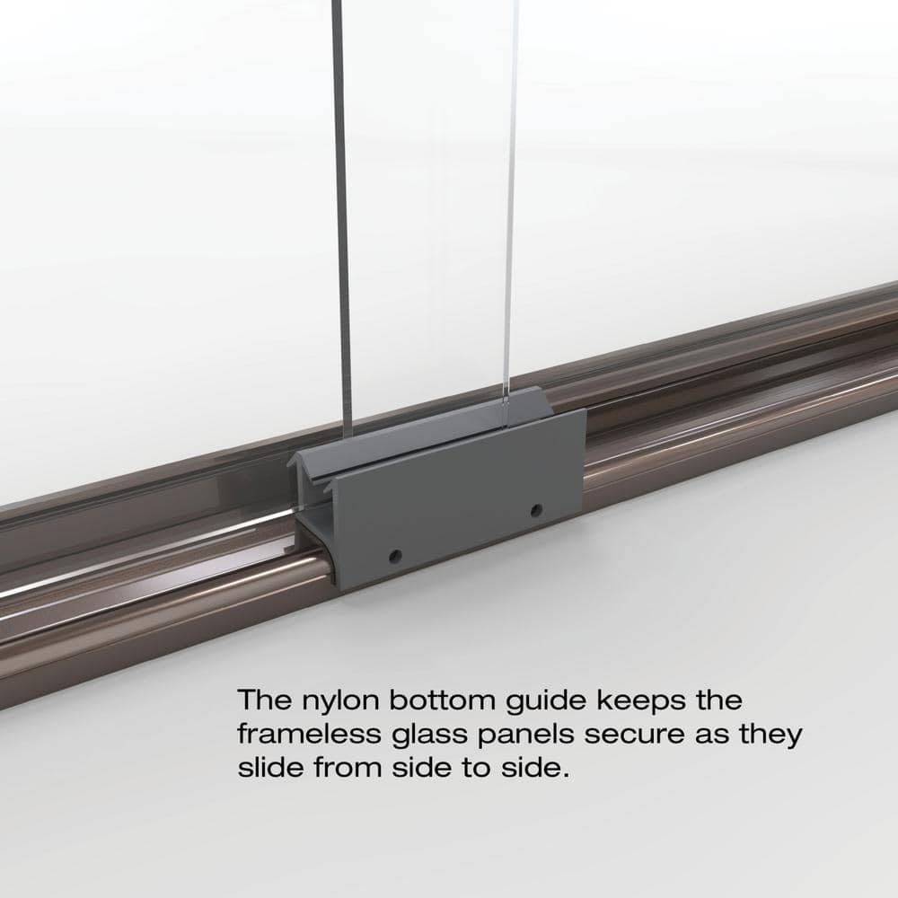 Classic Oil Rubbed Bronze Semi-Frameless Sliding Shower Door