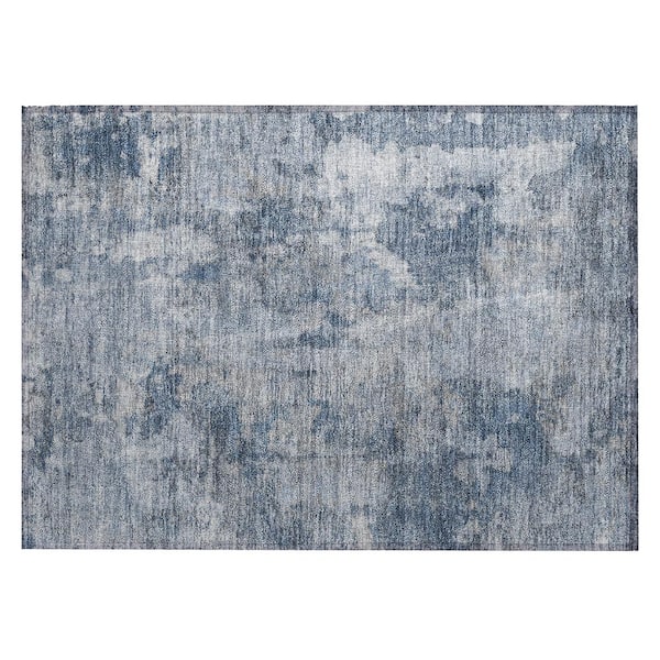 Chantille ACN573 Blue 1 ft. 8 in. x 2 ft. 6 in. Machine Washable Indoor/Outdoor Geometric Area Rug