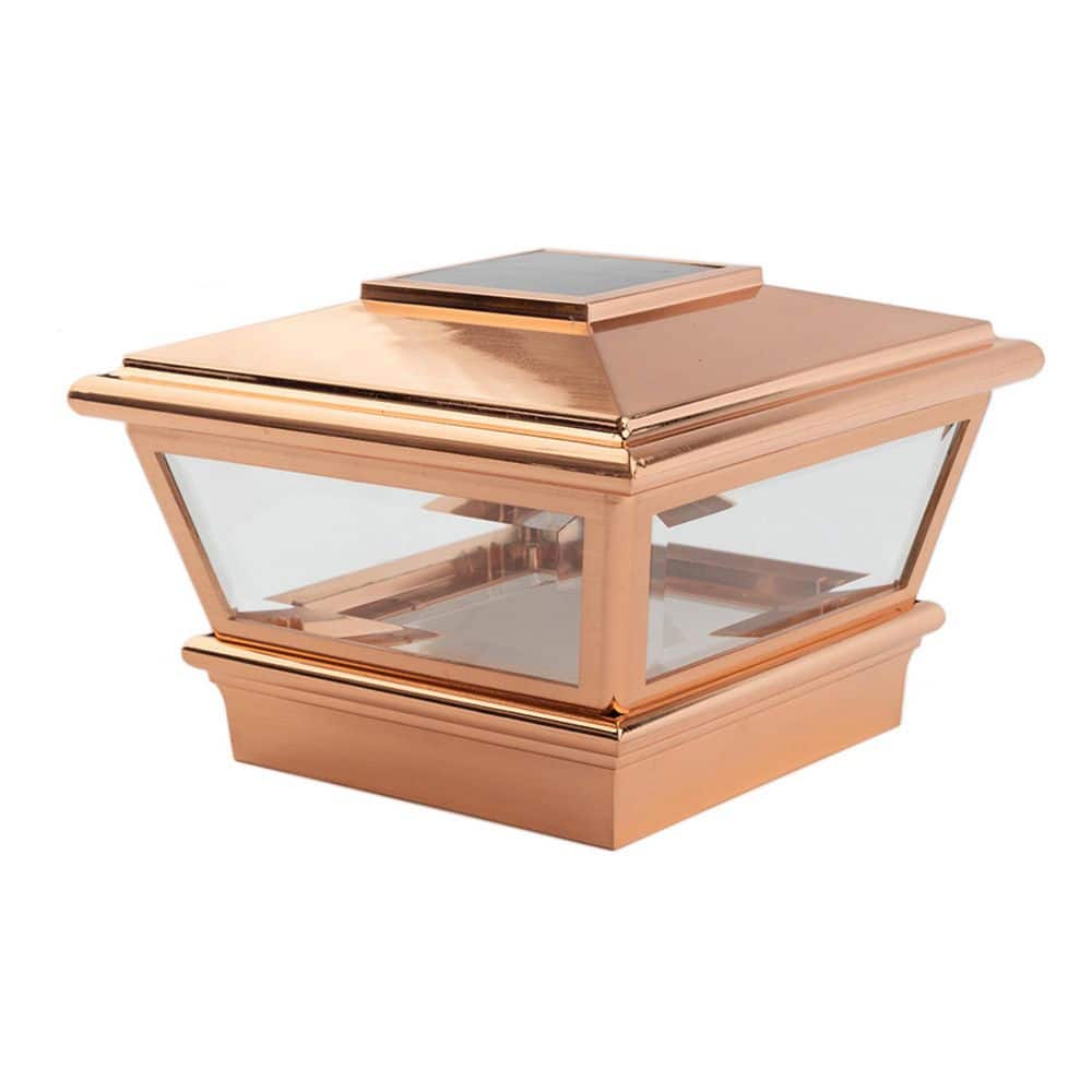 Deckorators VersaCap 4. in x 4 in. Copper Plastic Pyramid Solar