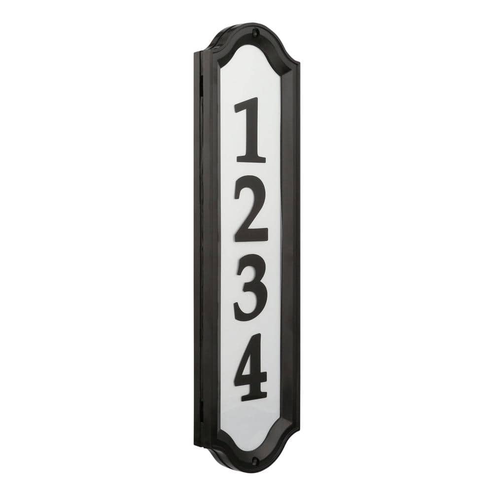 Nite Bright Reflective Black and White Address Sign