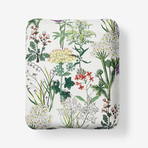 The Company Store Company Cotton Timeless Garden Ivory Multi Sateen Twin Fitted Sheet