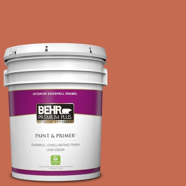 BEHR PREMIUM PLUS 5 gal. #T16-14 Raw Copper Eggshell Enamel Low Odor Interior Paint & Primer