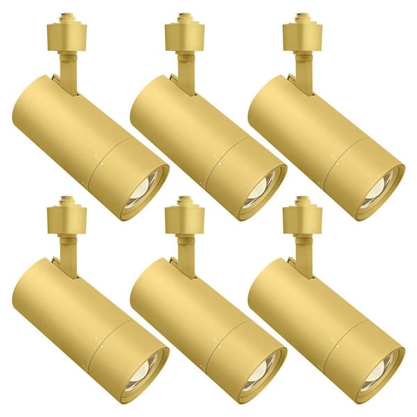 3 In. Zoomable LED Track Light, 5CCT, CRI90, 30W, 2100LM, Dimmable, 358° + 90° Tilt & 20°-50° Beam, ETL, Brass 6 Pack