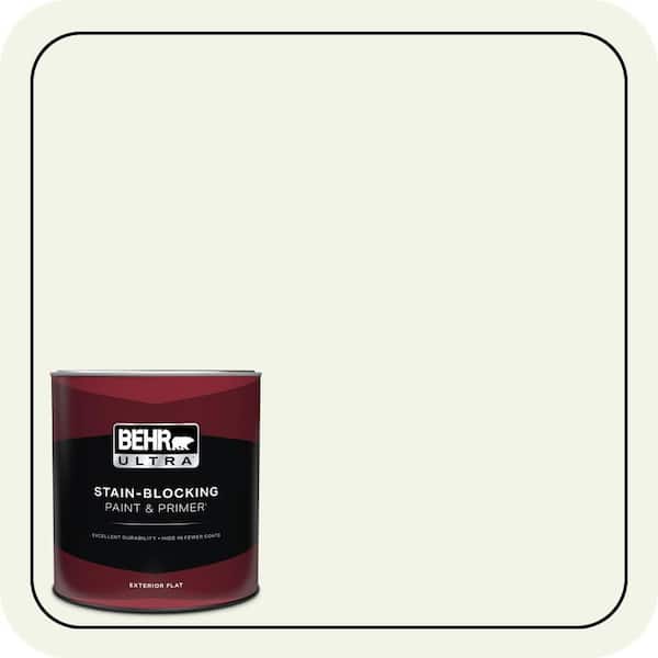 BEHR ULTRA 1 qt. #GR-WOne0 Calcium Flat Exterior Paint & Primer