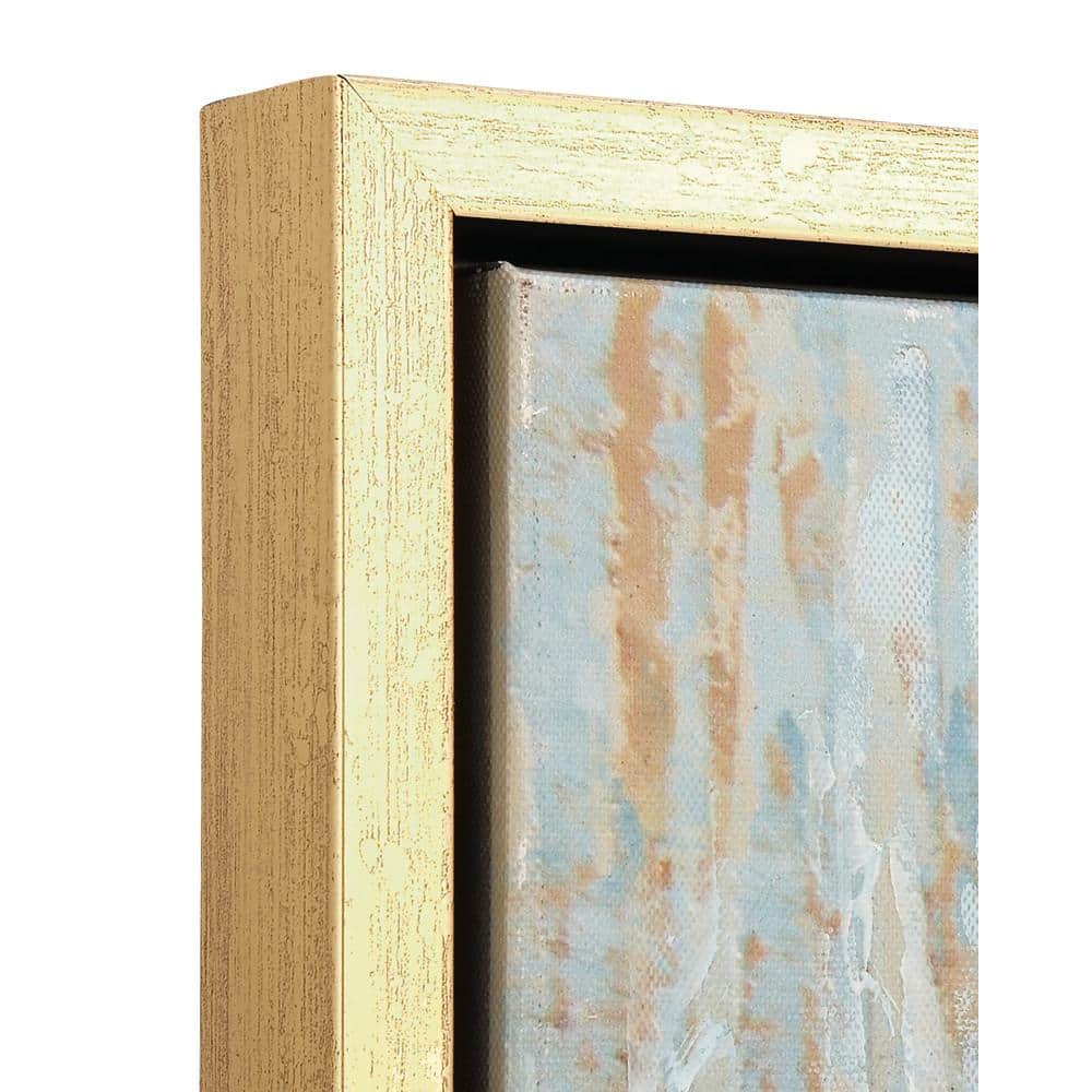 47" x 36" Blue and Gold Abstract Tree Framed Wall Art
