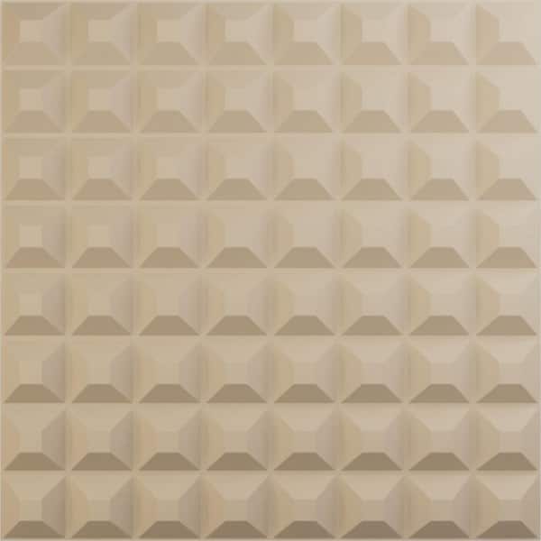 Ekena Millwork 19 5/8 in. x 19 5/8 in. Bradford EnduraWall Decorative 3D Wall Panel, Smokey Beige (Covers 2.67 Sq. Ft.)