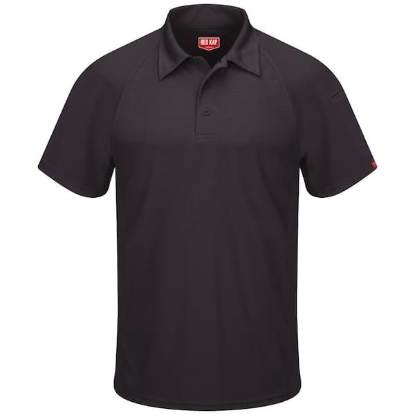 Red Kap Men's Size XL Black Active Performance Polo