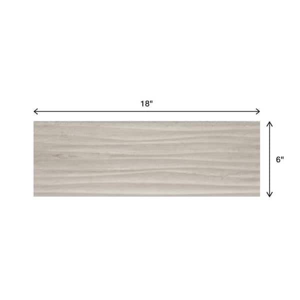 Daltile Articulo Column Grey 6 in. x 18 in. Glazed Ceramic Wavy Wall Tile (11.25 sq. ft./case)