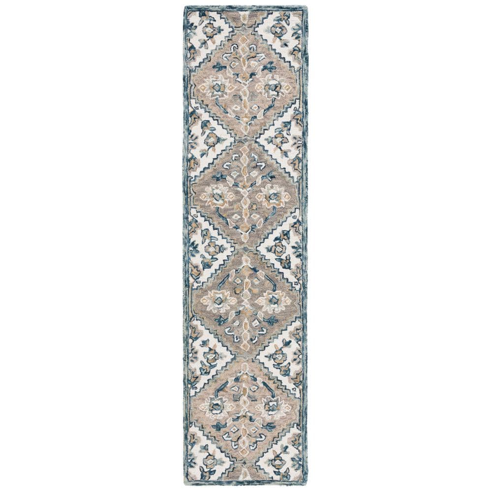 Aspen 2 ft. x 9 ft. Gray/Ivory Garden Diamond Runner Rug price history on PriceWatchPro
