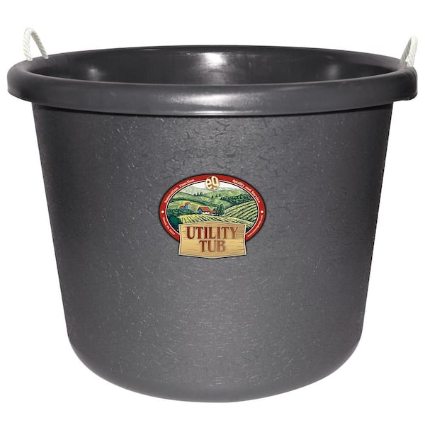 Emsco 17.5 Gal. Bucket Utility Tub For Maintenance Cleaning Growing and More Slate