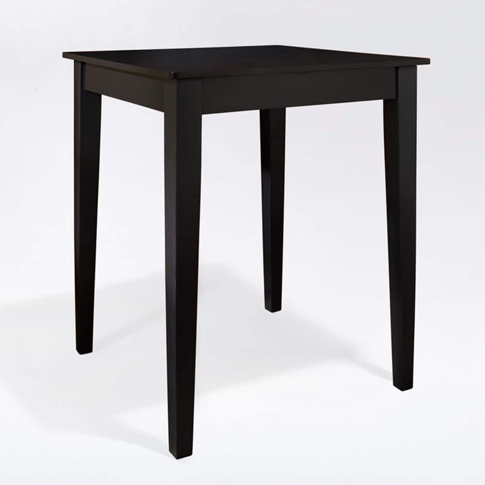 Black Wood Transitional Counter Height Pub Table