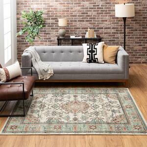 Fitzgerald 4 ft. x 6 ft. Beige Abstract Area Rug