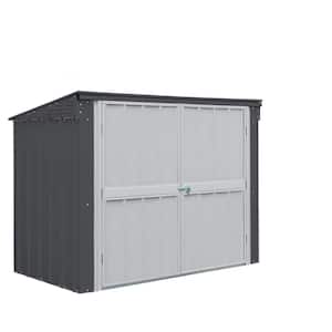 Do-it Yourself Storage Locker 7 ft. W x 3 ft. D Metal Outdoor Storage Shed with DBL Hinged Doors (15 sq. ft.)