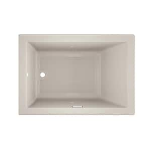 SOLNA PURE AIR 60 in. x 42 in. Rectangular Air Bath Bathtub with Left Drain in Oyster