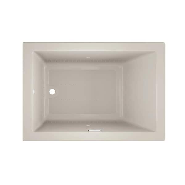 JACUZZI SOLNA PURE AIR 60 in. x 42 in. Rectangular Air Bath Bathtub with Left Drain in Oyster