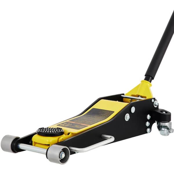 Floor Jack, 3 Ton Low Profile, Aluminum and Steel Racing, Dual Pistons Quick Lift Pump, Lifting 3-6/11in.-19-11/16in.