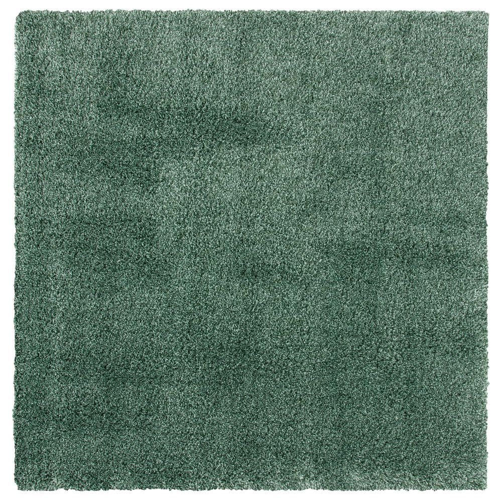 Hudson Shag 7 ft. x 7 ft. Green Solid Square Area Rug price history on PriceWatchPro