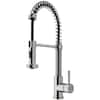 Edison Single-Handle Pull-Down Sprayer Kitchen Faucet in Stainless Steel