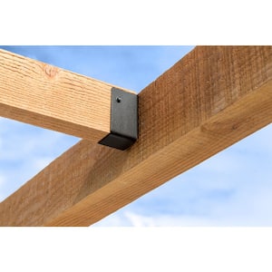 Outdoor Accents ZMAX, Black Concealed-Flange Light Joist Hanger for 2x4 Nominal Lumber